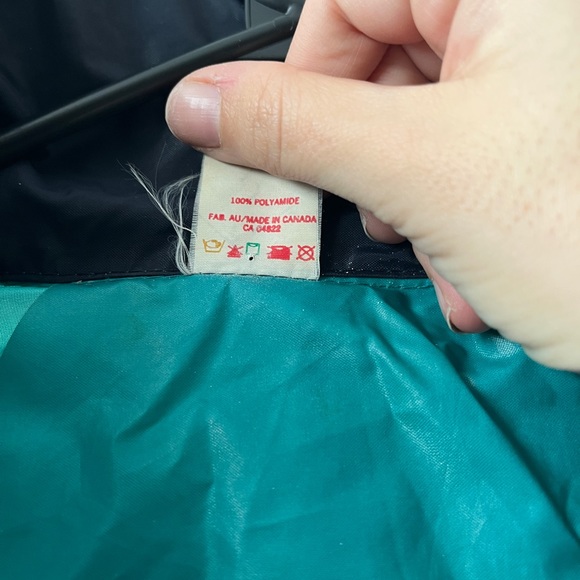 Vintage 90s Green & Navy Blue Full-Zip K-Way - Unisex M | Women’s L - Picture 3 of 7